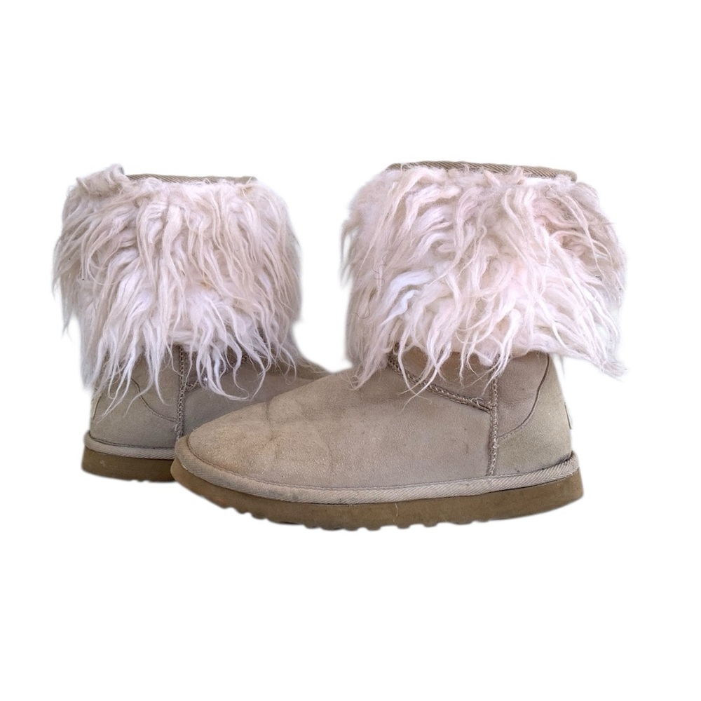 🌵UGG Australia Lida Mongolian Short Sheepskin Fur Boots Size 7🌵